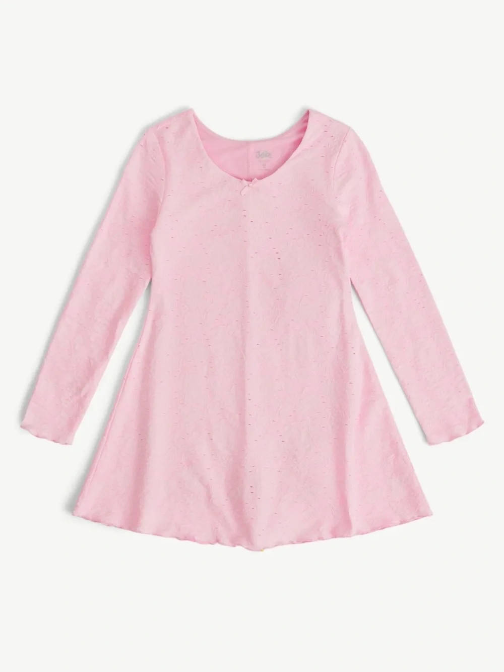 Justice Girl's Pink Skater Dress with Long Sleeves Size Large (12-14)